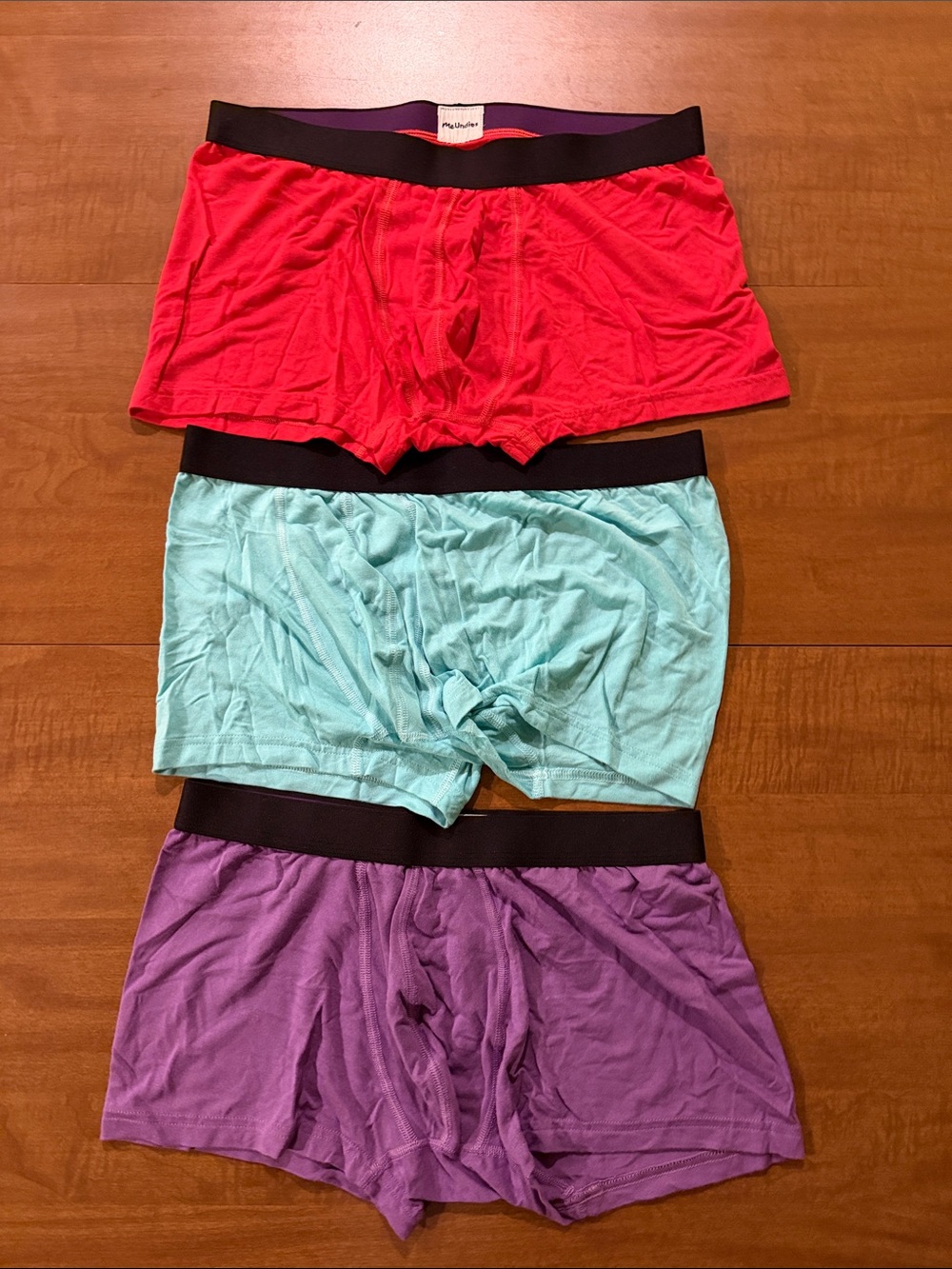 MeUndies Red, Aqua & Purple Boxer Brief 3-Pack NEVER WORN